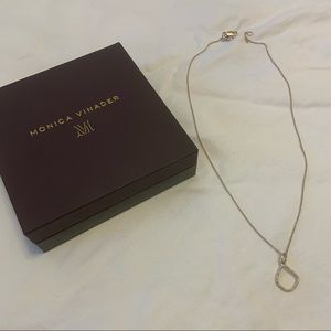 Monica Vinader Riva Diamond Pendant Necklace